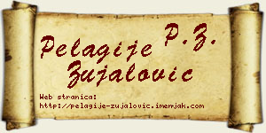 Pelagije Zujalović vizit kartica